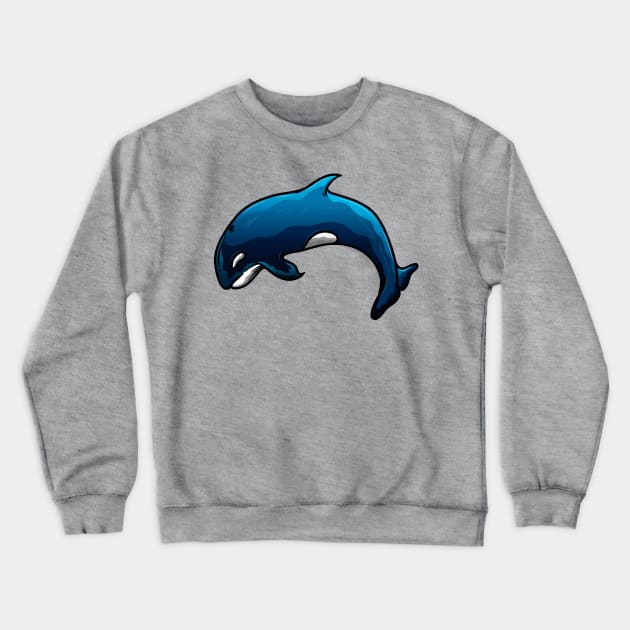 Killer Whale Crewneck Sweatshirt by Sticker Steve